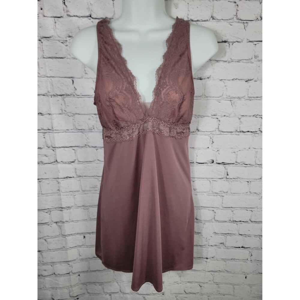Gilligan O'malley Nightgown Slip Dress Lace Mauve Size Med